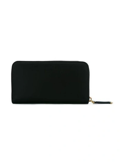 Shop Fendi Studded Zip-around Wallet - Black