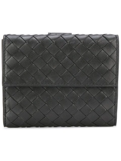 Shop Bottega Veneta Nero Intrecciato Nappa Mini Wallet In Black