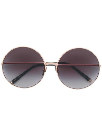 Shop Dolce & Gabbana Limited Edition Clip-on Round Sunglasses In Metallic