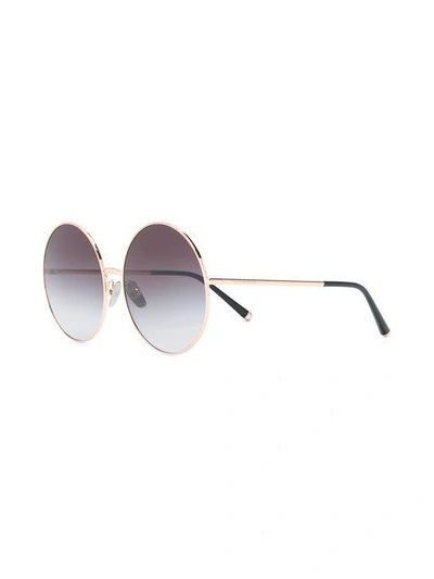 Shop Dolce & Gabbana Limited Edition Clip-on Round Sunglasses In Metallic