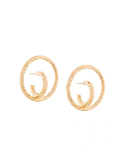 Shop Charlotte Chesnais Saturn Blow Large Earrings In Metallic