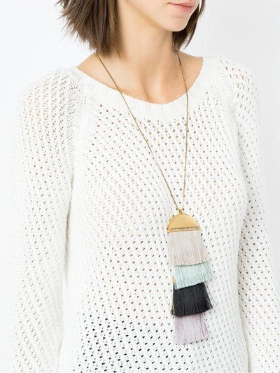 Shop Camila Klein Tassel Pendant Necklace - Metallic