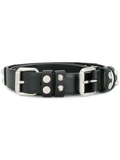 Shop Prada Studded Buckle Belt - Black