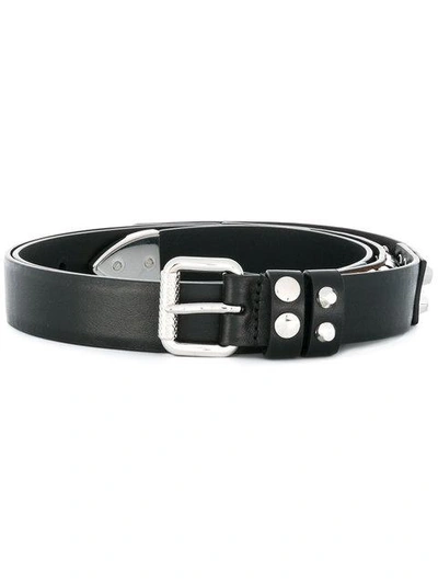 Shop Prada Studded Leather Belt - Mehrfarbig