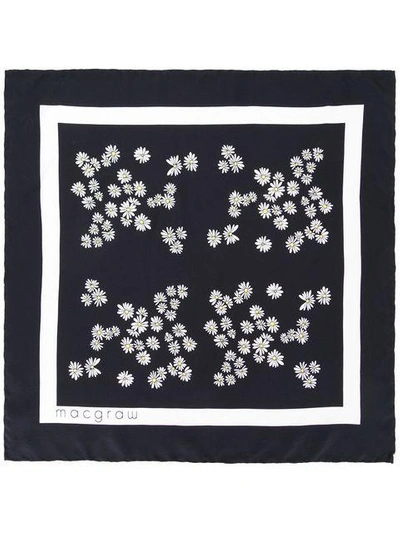 Shop Macgraw Daisy-print Neck Tie In Black