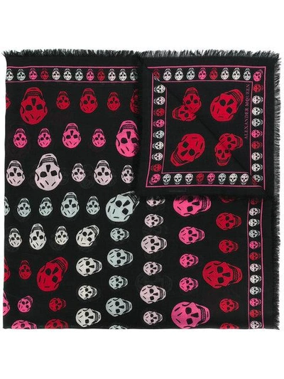 Shop Alexander Mcqueen Skull Scarf In Black