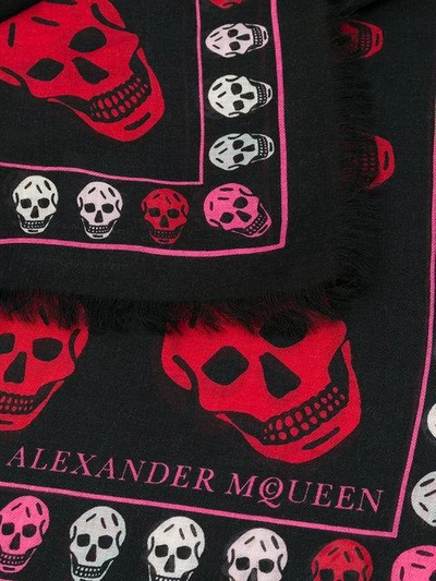 Shop Alexander Mcqueen Skull Scarf In Black