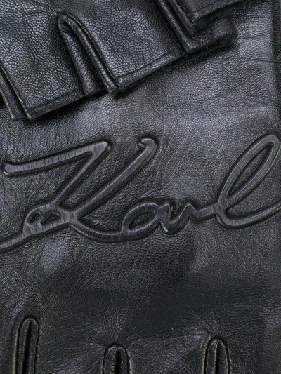 Shop Karl Lagerfeld K/signature Glove - Black