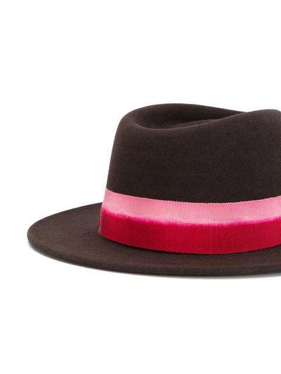 Shop Maison Michel Trilby Hat In Brown