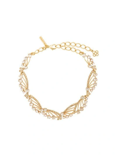 Shop Oscar De La Renta Crystal Fan Necklace