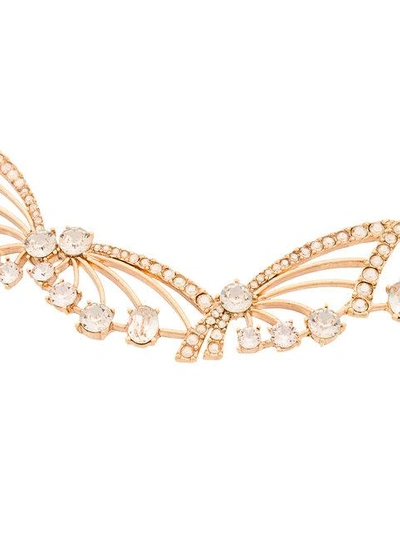 Shop Oscar De La Renta Crystal Fan Necklace