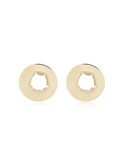 Shop All Blues 18k Yellow Gold Bullet Hole Earrings - Metallic