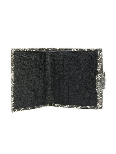 Shop Dolce & Gabbana Lace Logo Wallet - Black