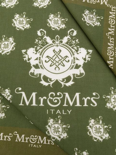 Shop Mr & Mrs Italy Schal Mit Logo In Green
