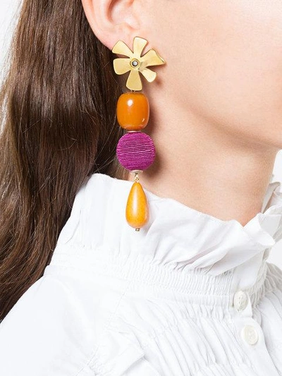 Shop Lizzie Fortunato Jewels Hanging Drop Earrings - Brown