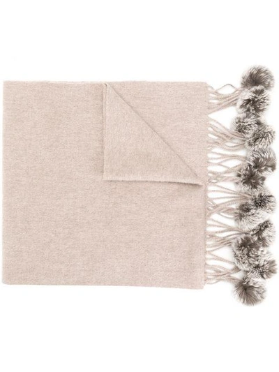 Shop N•peal Fur-bobble Knitted Scarf