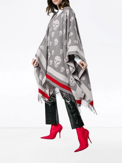 Shop Alexander Mcqueen Skull-print Cape