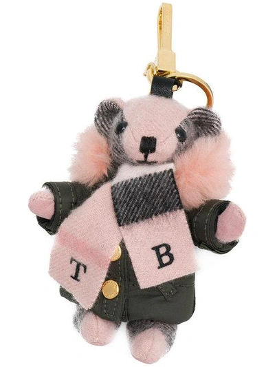Burberry Thomas Bear Charm In Puffer Coat And Scarf | ModeSens