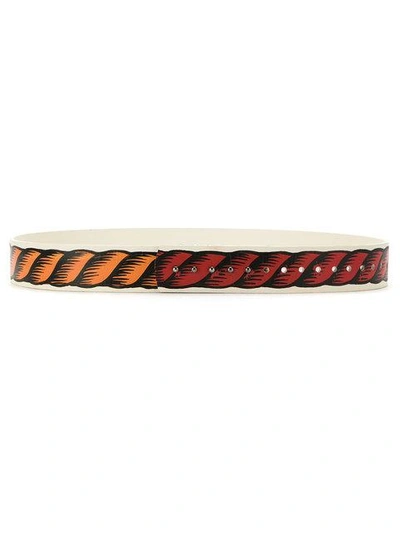 Shop À La Garçonne Handpainted Leather Belt In Multicolour