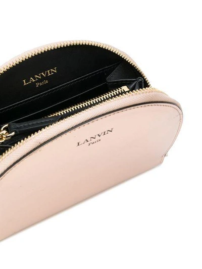 Shop Lanvin Half Moon Wallet - Metallic