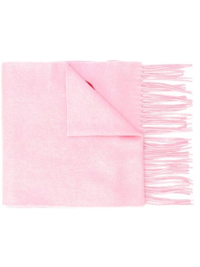 Shop Gucci Loved Cashmere Blend Scarf In Pink