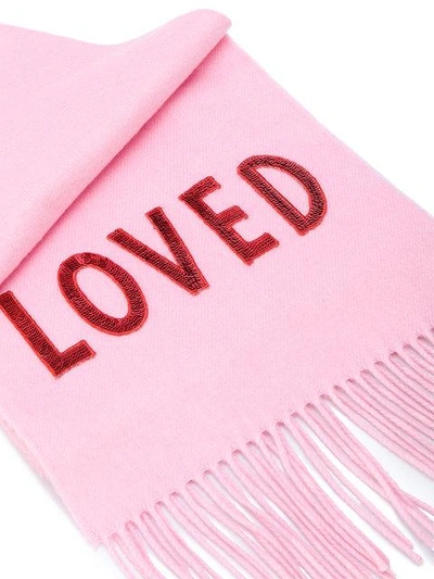 GUCCI Silk Cashmere Sequins Loved Scarf Pink 1248987