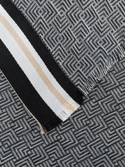 Shop Haider Ackermann Long Striped Scarf - Grey