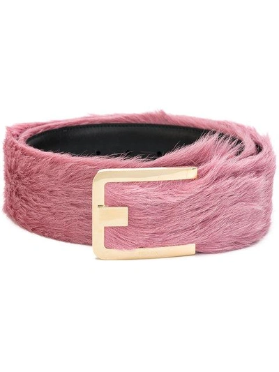 Shop Prada Buckle Detail Belt In Pink