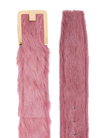 Shop Prada Buckle Detail Belt In Pink