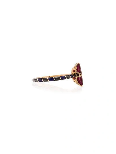 Shop Alice Cicolini 18k Yellow Gold Memphis Bubble Baguette Ring - Multicolour