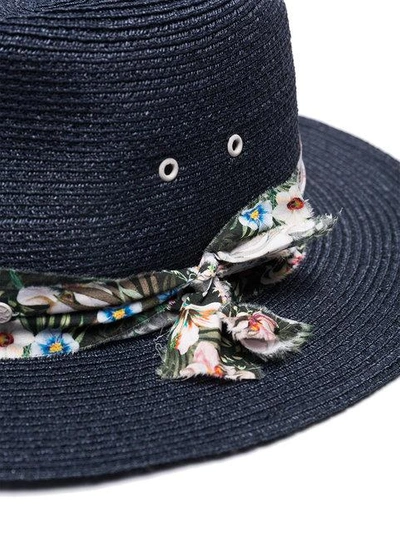 Shop Maison Michel Blue Thadee Straw Hat