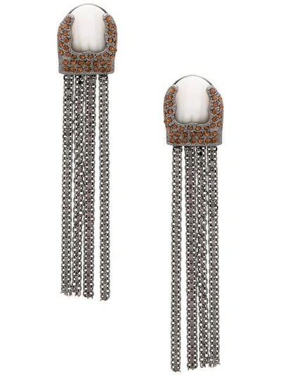 Shop Camila Klein Long Chain Earrings - Metallic
