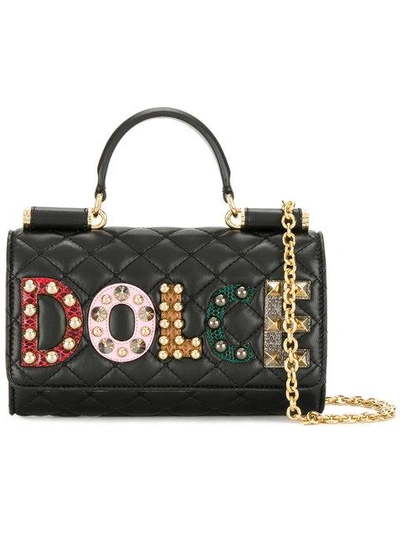 Shop Dolce & Gabbana Mini Von Wallet Bag In Black