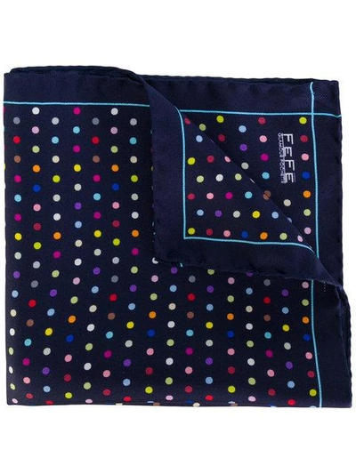 Shop Fefè Glamour Pochette Fefè Polka Dot Print Scarf - Blue