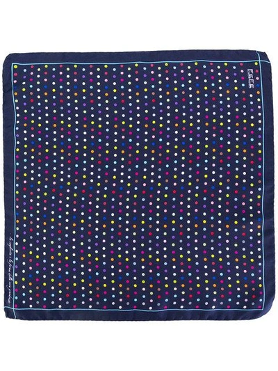 Shop Fefè Glamour Pochette Fefè Polka Dot Print Scarf - Blue