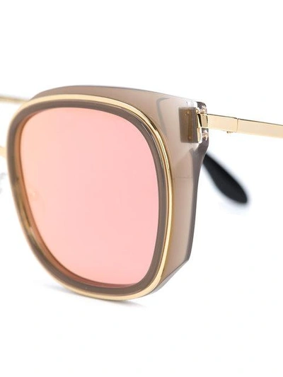 Shop Thierry Lasry Square Frame Sunglasses - Metallic