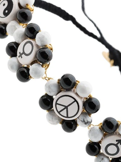 Shop Venessa Arizaga Multi Charm Necklace In Black