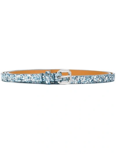 Shop Ermanno Scervino Glitter Belt In Blue