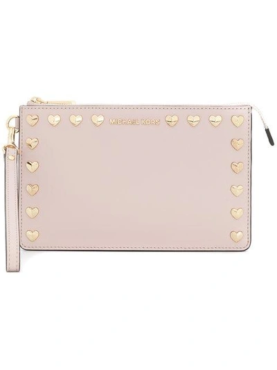 Shop Michael Michael Kors Mercer Wristlet In Pink