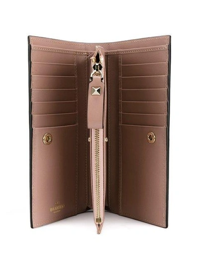 Shop Valentino Garavani Rockstud Continental Wallet - Neutrals