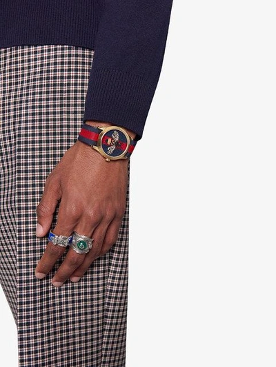 Shop Gucci G-timeless 38mm Watch - Blue