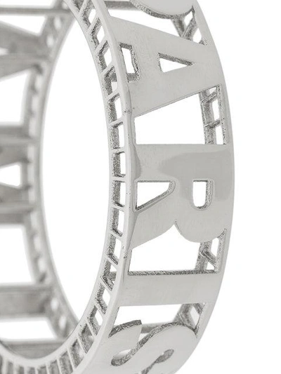 Shop Balmain Signature Cuff Bracelet In Metallic