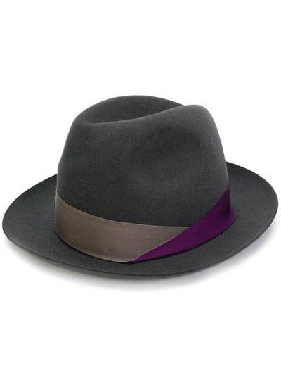 Shop Borsalino Medium Brim Marengo Hat - Grey