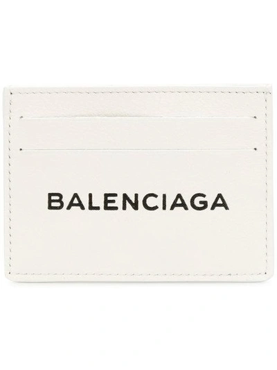 Shop Balenciaga Logo Printed Cardholder In White