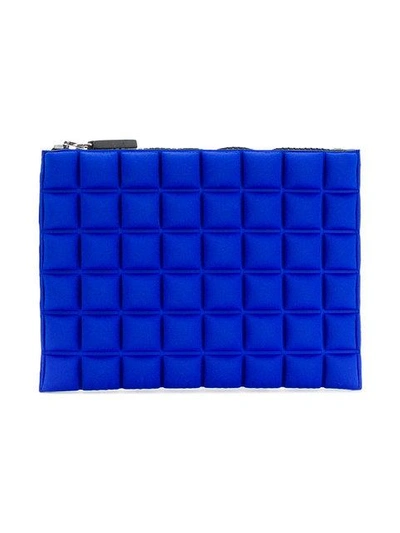 Shop No Ka'oi Chocolate Bar Quilted Pouch In Blue