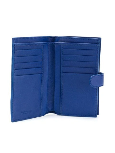 Shop Bottega Veneta Cobalt Intrecciato Nappa Mini Wallet - Blue