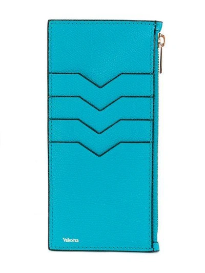 Shop Valextra Vertical Cardholder - Blue