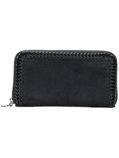 Shop Stella Mccartney Fallabella Continental Wallet In Black