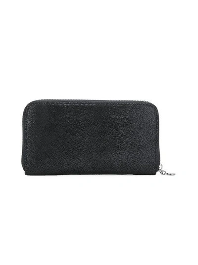 Shop Stella Mccartney Fallabella Continental Wallet In Black