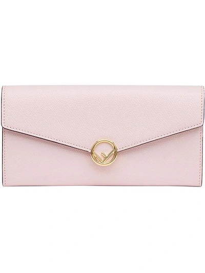 Shop Fendi Continental F Is  Wallet In Pink